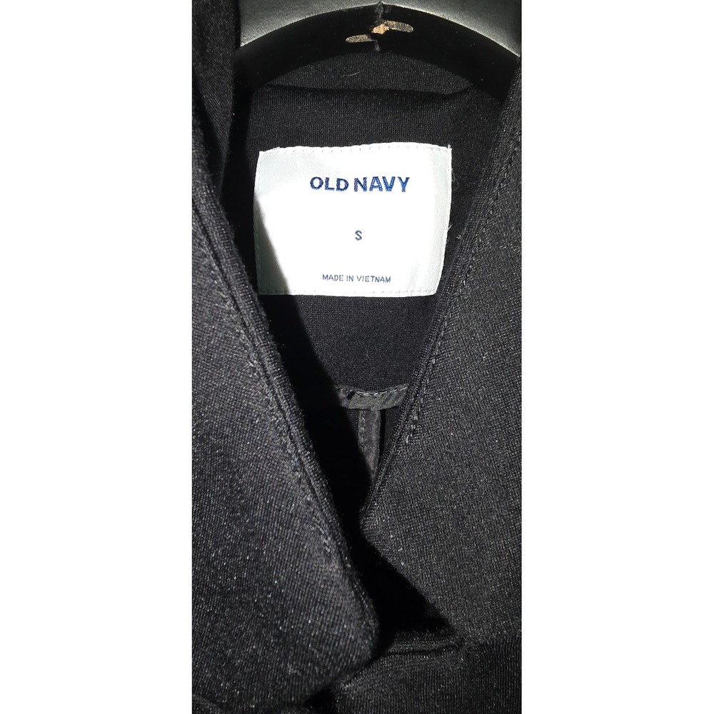 Old Navy Womens Black Ponte Knit Funnel Neck Single Button Blazer Jacket‎ Size S - Picture 3 of 5